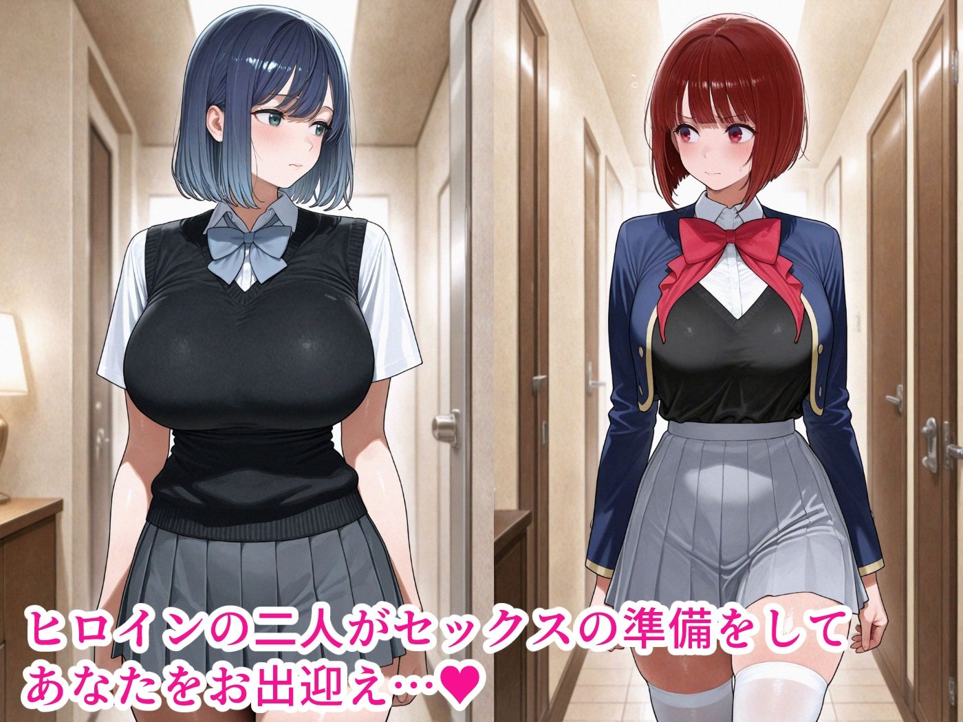 Hotel De Sex -有〇かな＆黒〇あかね- 画像1