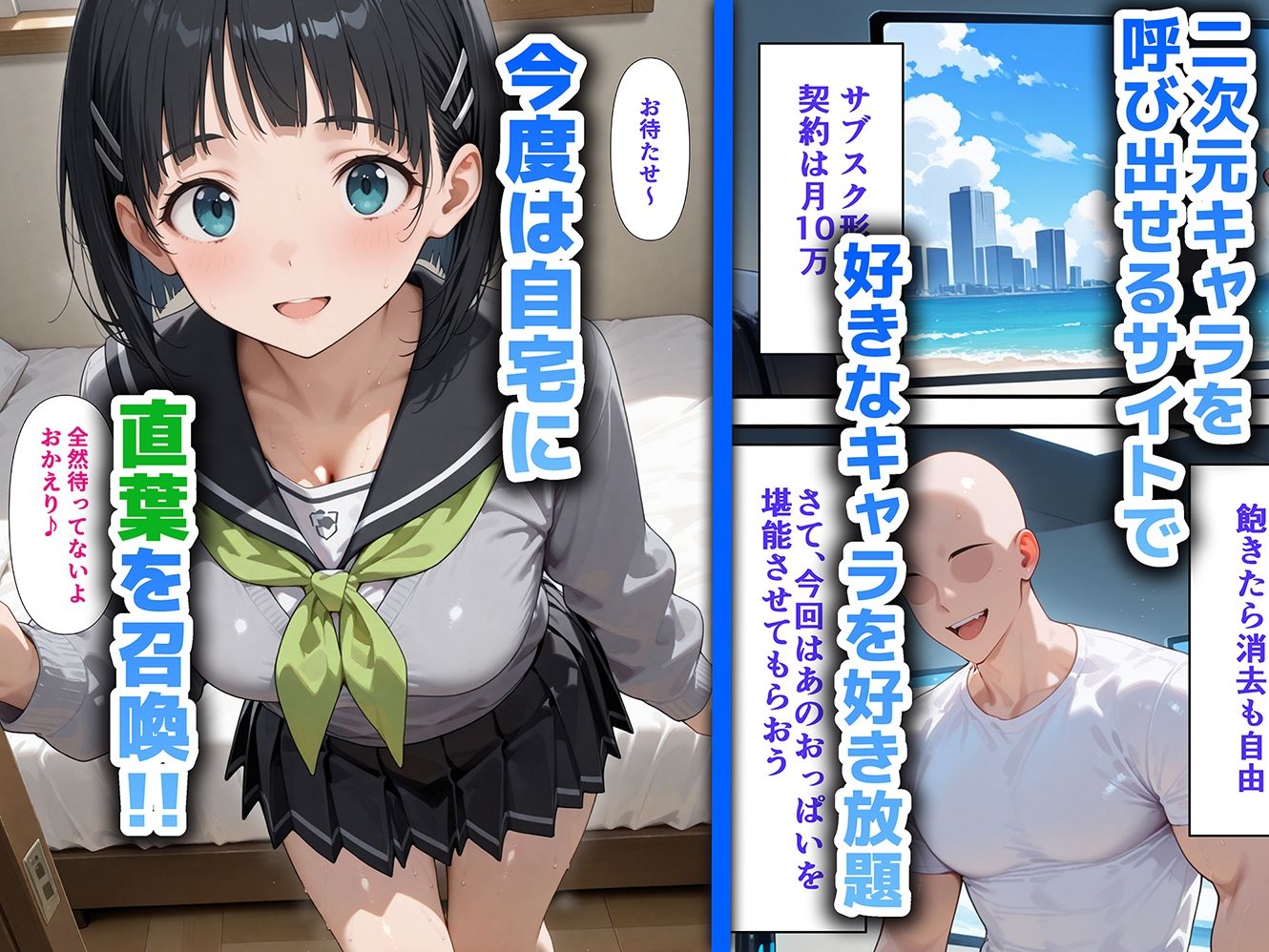 好きな二次元キャラを呼び出して好きにエッチできる裏サイト 直葉編 画像1