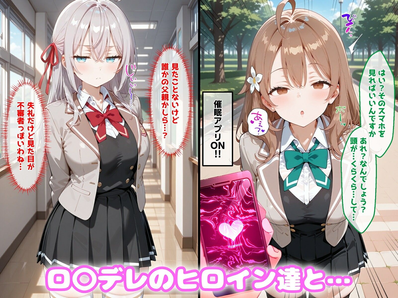〇眠アプリで妊娠孕ませ  ロ〇デレのヒロインたちと膣内射精えっちする話 画像1