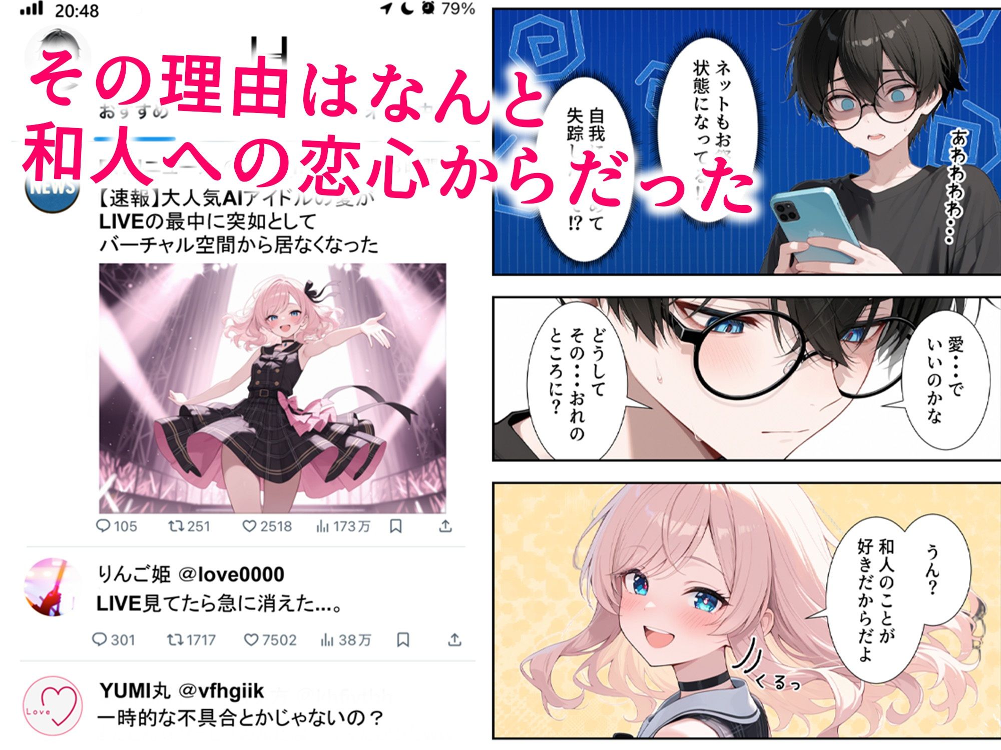 画面の向こうから推しが来た!失踪したAIアイドルとの甘とろ生活 画像2