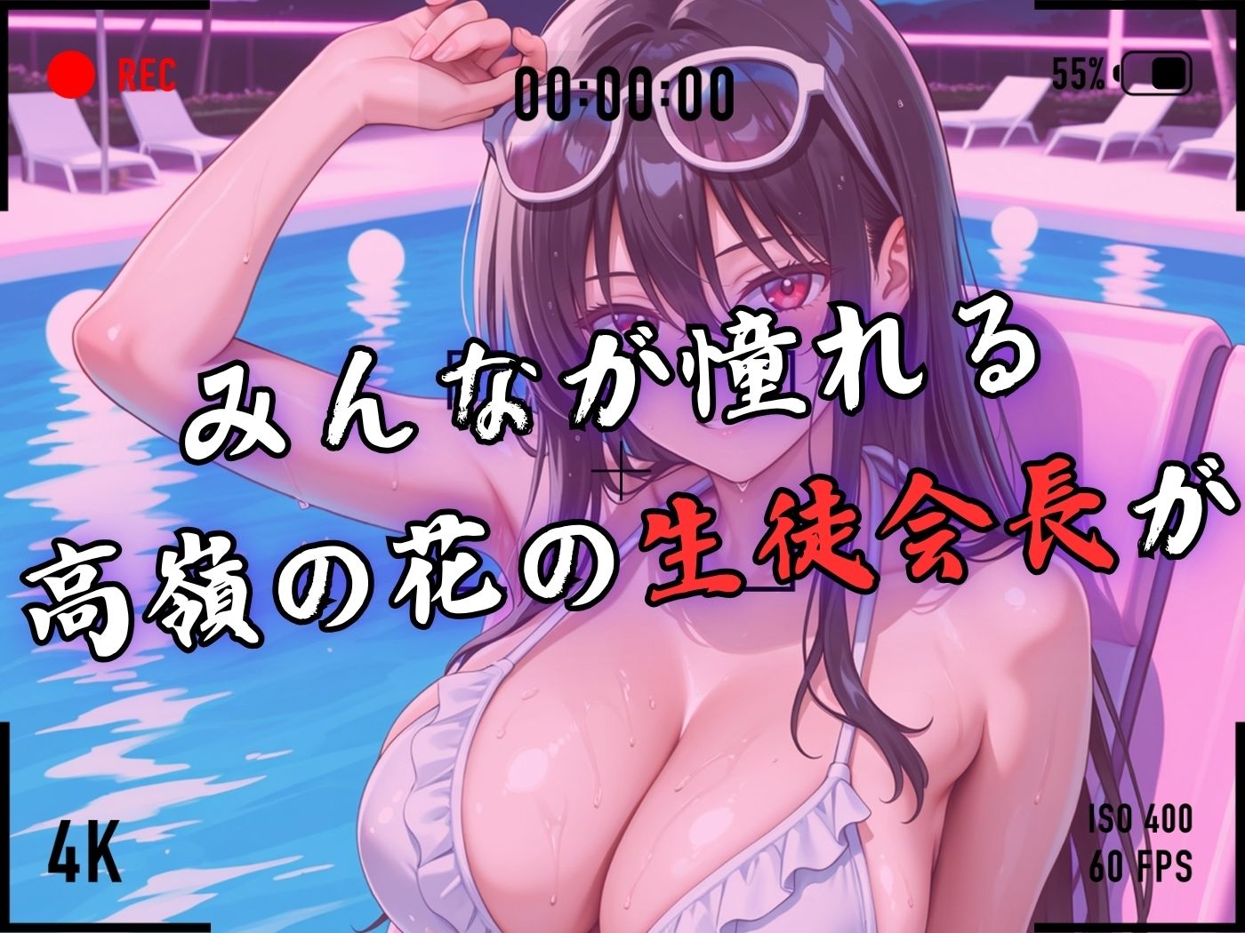 【4Kイラスト】1万3000人の生徒を抱いた校長による榊原春香への性指導（ナイトプール編） 画像3