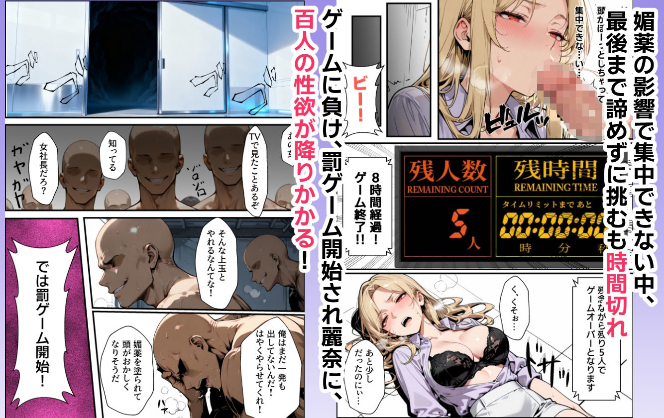 ホス狂い女社長、おち〇ぽ100本抜かないと出られない部屋、全員抜くまで帰れません！ 画像8