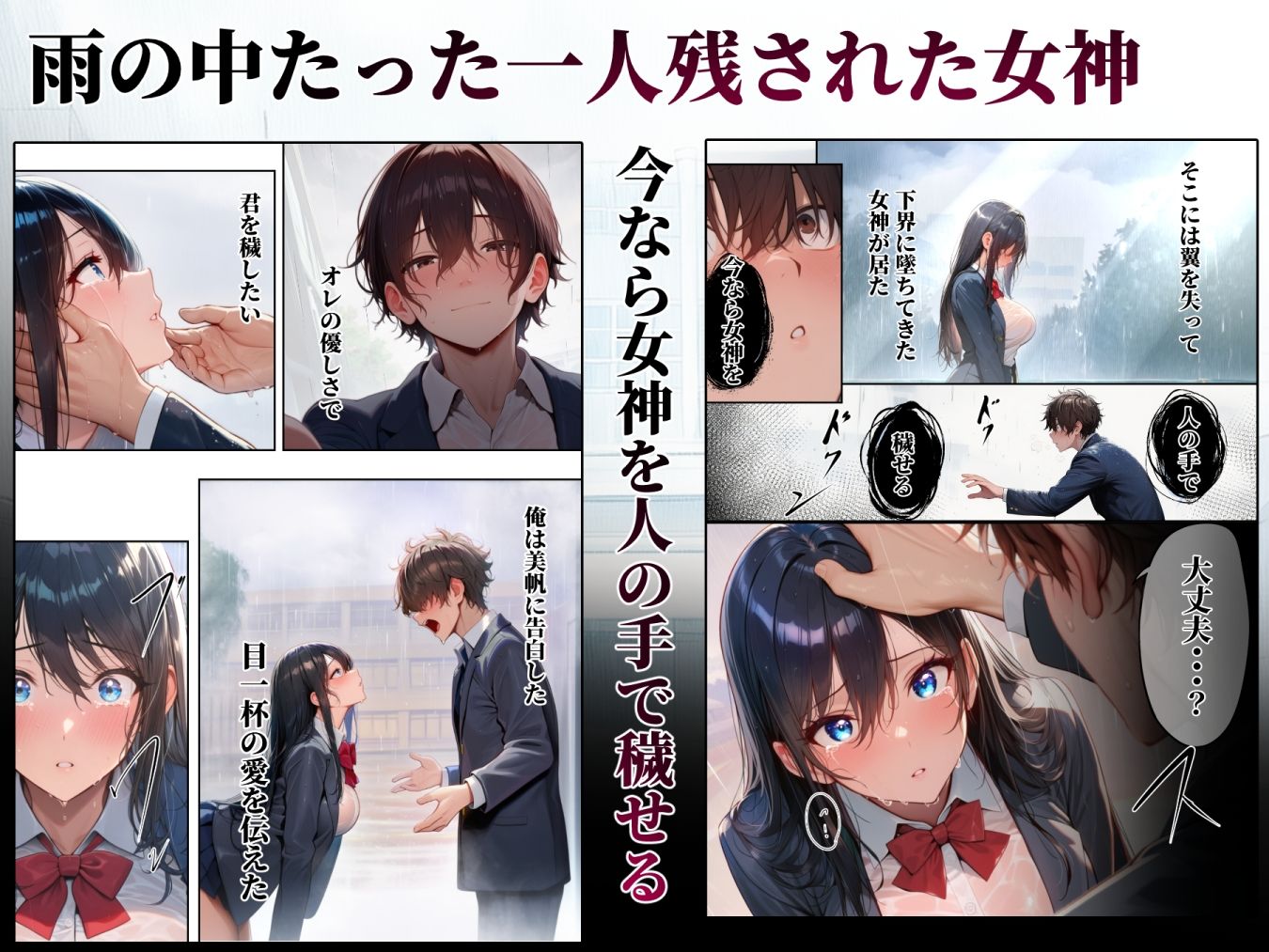 同じクラスの巨乳黒髪女神の心に空いた穴をオレの穢れた巨根でアナウメする話 画像4