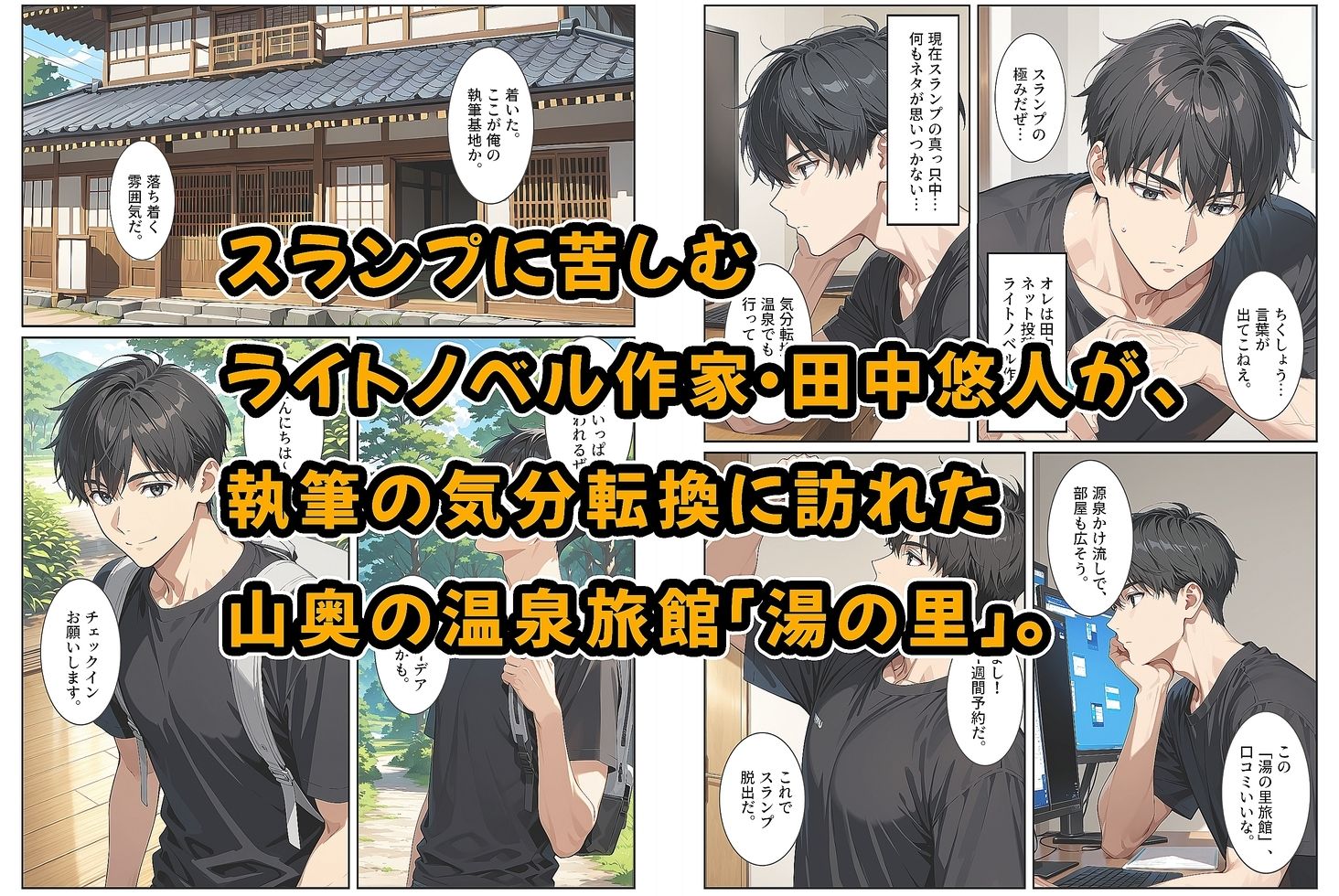 温泉宿の欲求不満な爆乳若女将は混浴露天風呂で孕ませ中出しセックスさせてくれました。 画像1