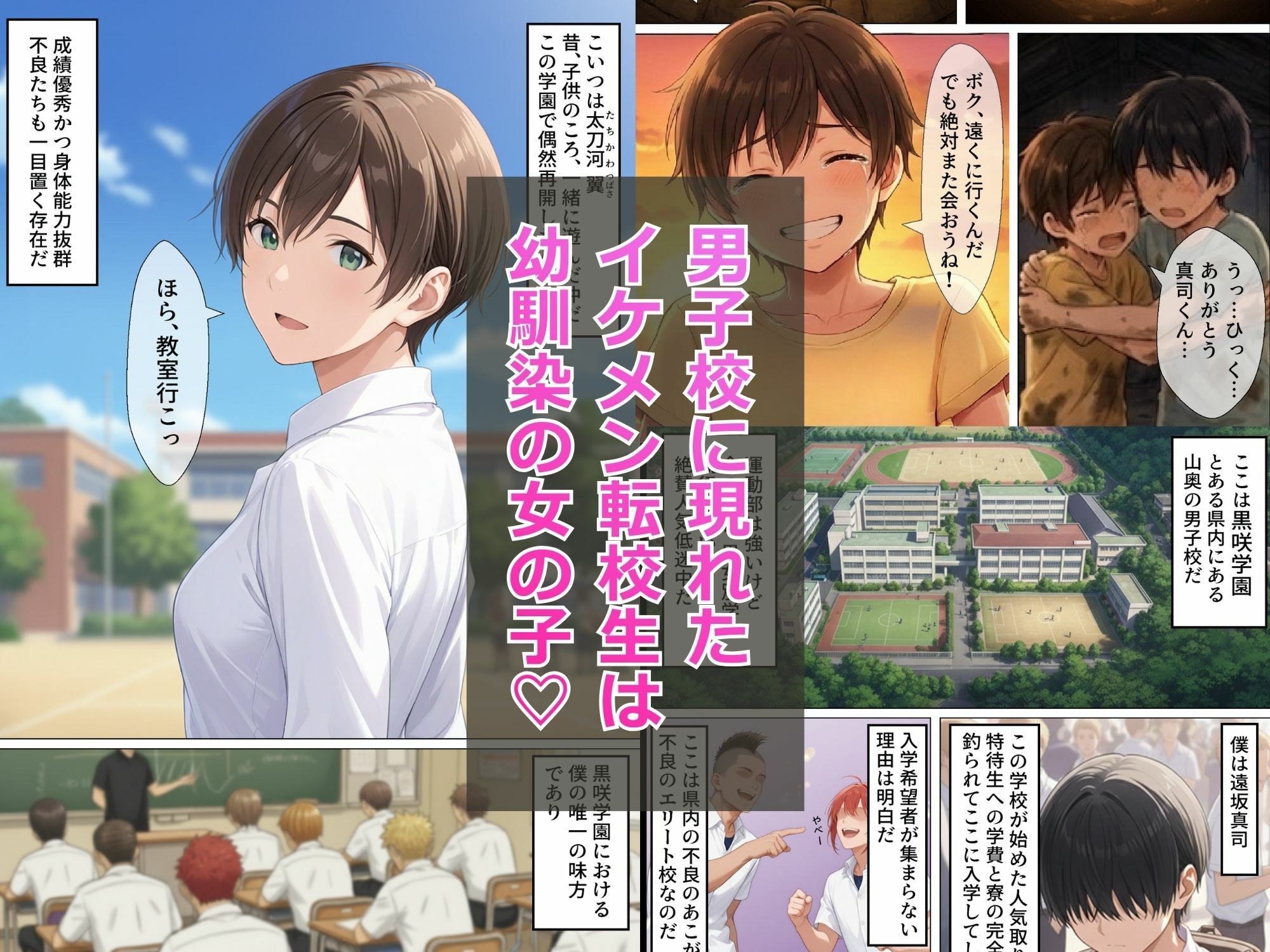 男装女子太刀河翼の受難 〜イケメン転校生のメス堕ち〜 画像1