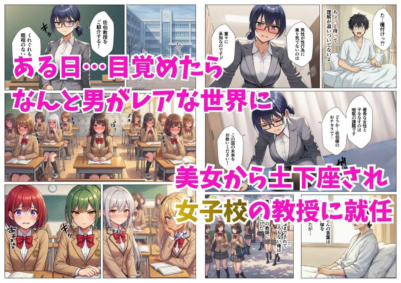 貞操逆転ハーレム！転生したら女子校の性担当教師だった件 画像1