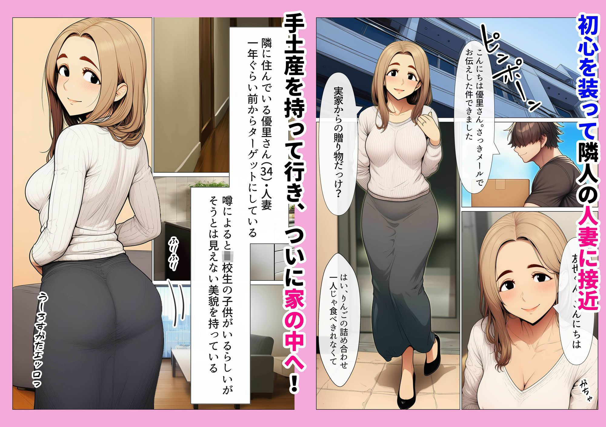 奥手のふりしてNTR成功!隣に住んでる美人主婦(34)は案外チョロかったw 画像1