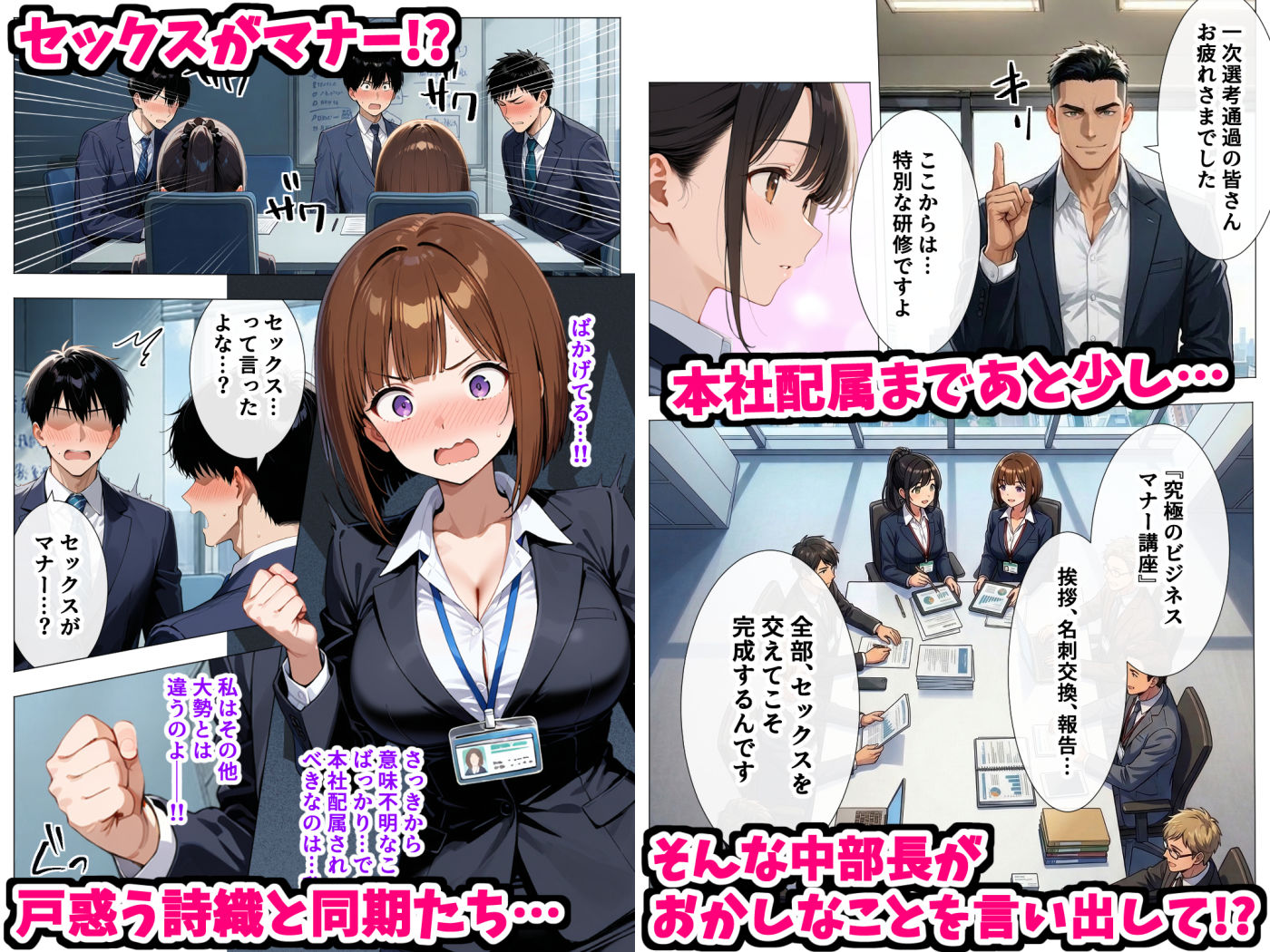 セックスはビジネスマナー！？新入社員を生ハメ中出し研修〜オフィスではセックスが新しい挨拶と評価基準になりました〜 画像3