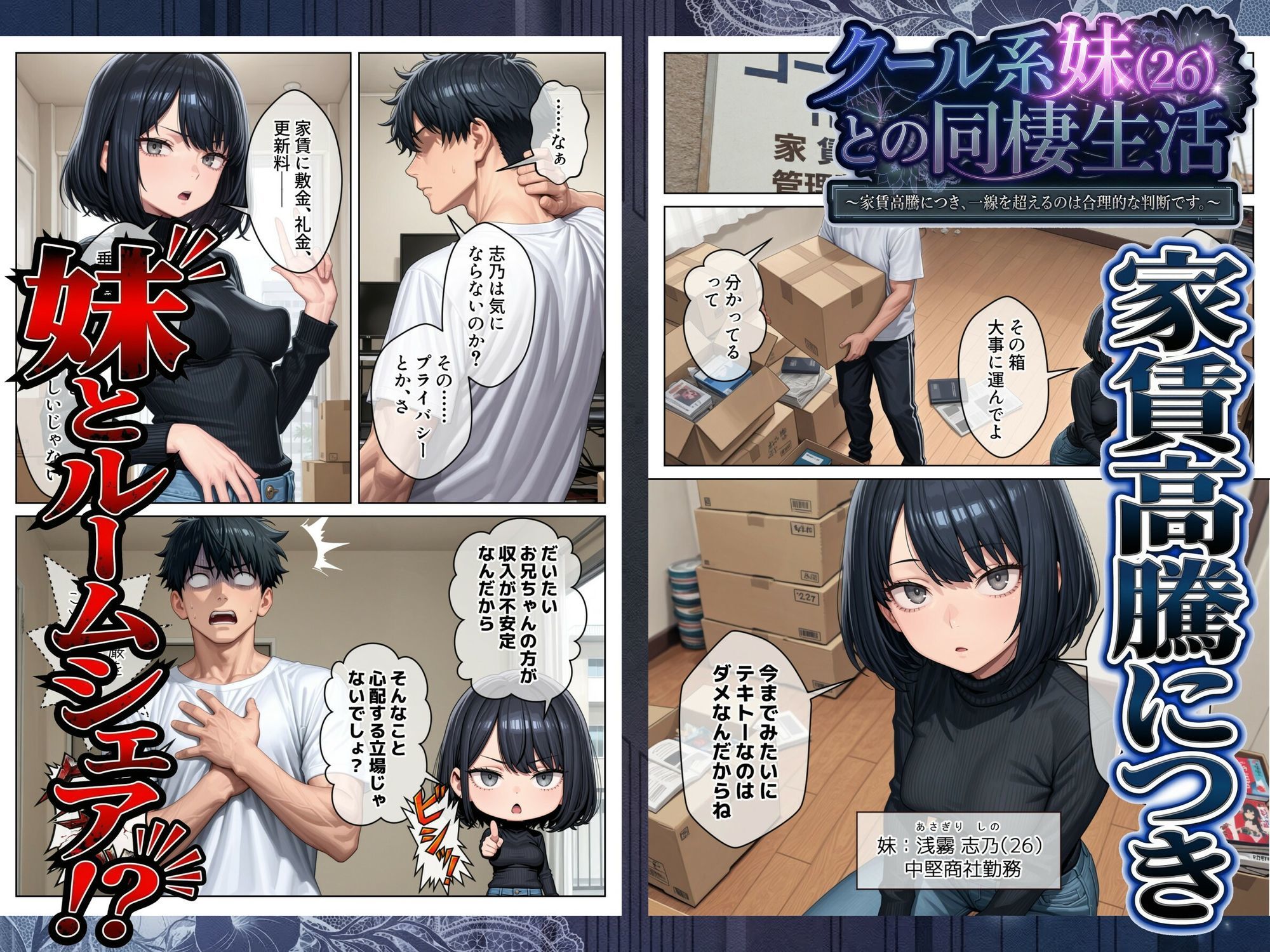 クール系妹（26）との同棲生活 〜家賃高騰につき、一線を超えるのは合理的な判断です。〜 画像1