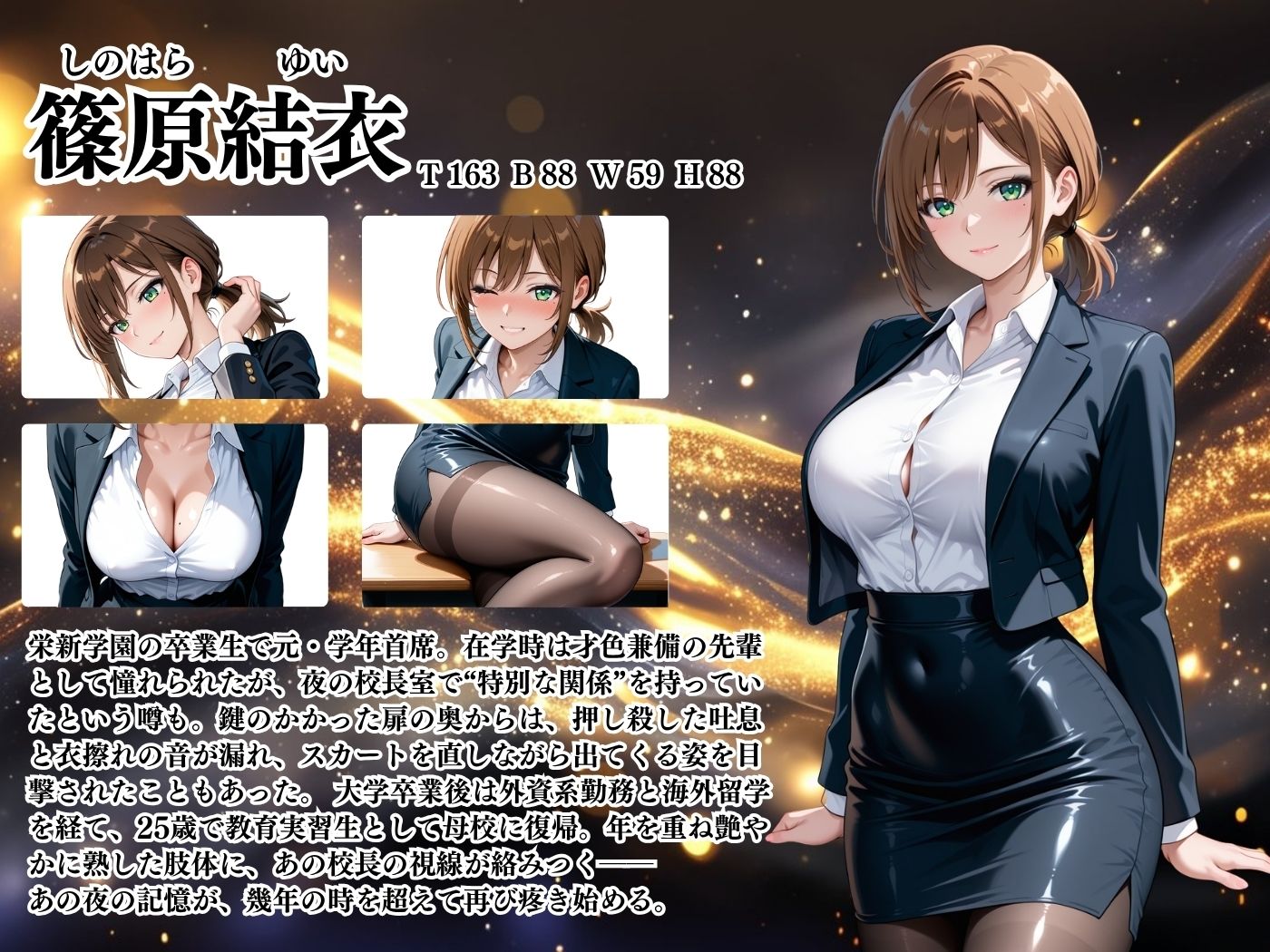 【4Kイラスト】1万3000人の生徒を抱いた校長による篠原結衣への性指導(ホワイトデー編) 画像2