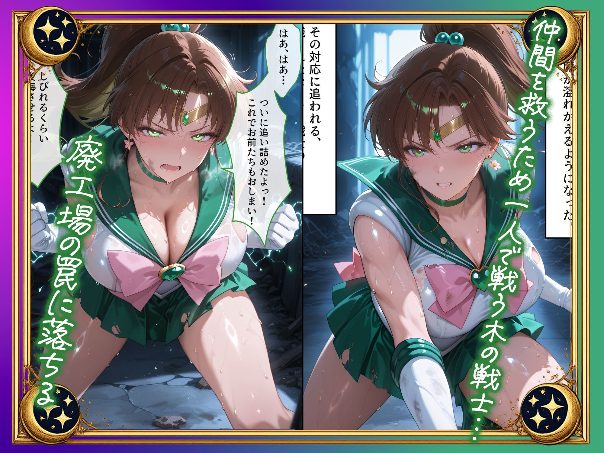 【セリフ付】悪魔に敗北〜快楽堕ちさせられた木の戦士編〜 画像1