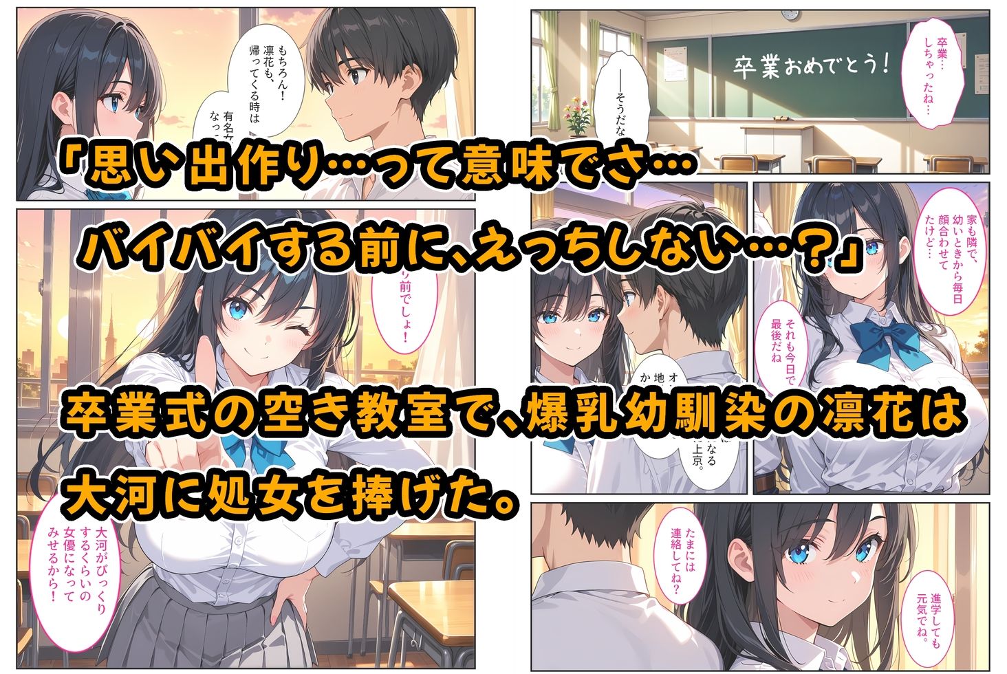 卒業式に処女をくれた爆乳幼馴染がAV女優になっていたので俺の愛とセックスで取り戻す！ 画像1