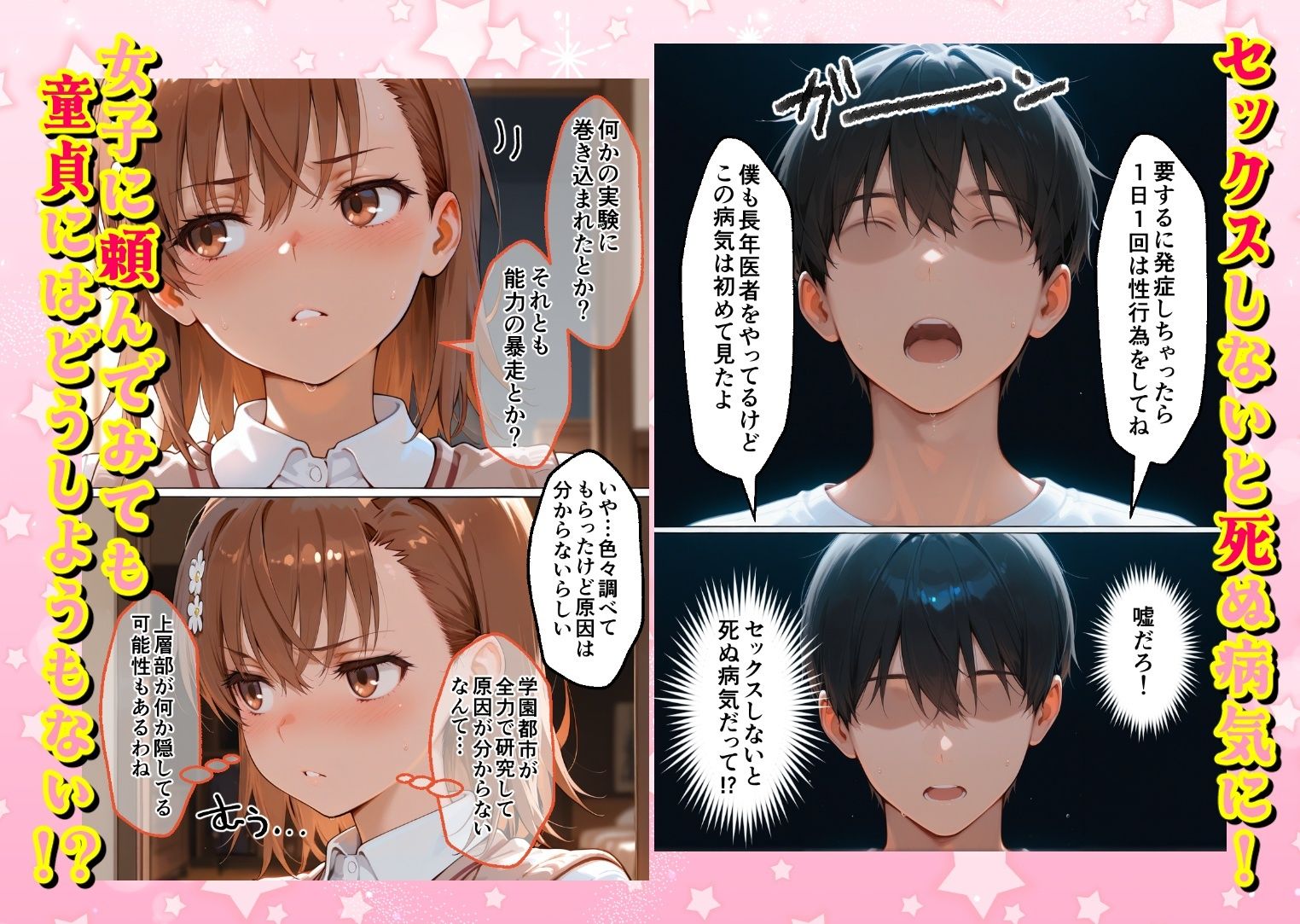 ヌプヌプしないと〇ぬ病気になりハメまくり救済（はーと）ハーレム性活 僕の部屋がヤリ部屋化…！？ 能力者編 画像1