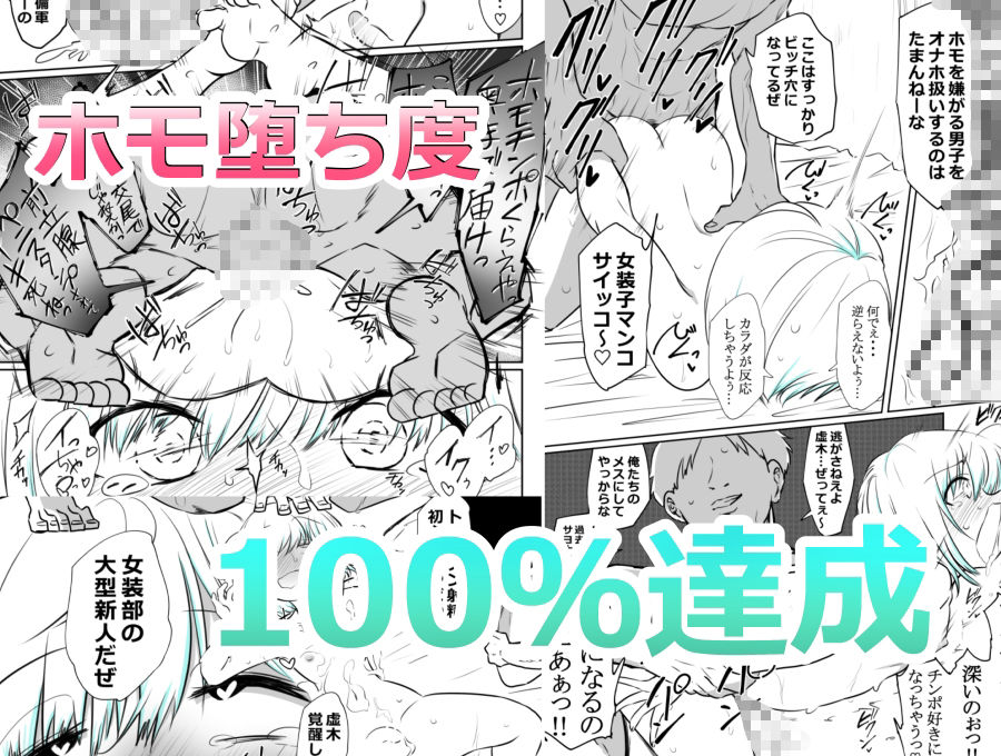 女装部に入ったらただのホモ部でした。先輩たちに調教されてホモ堕ちしたノンケ女装子。 画像4