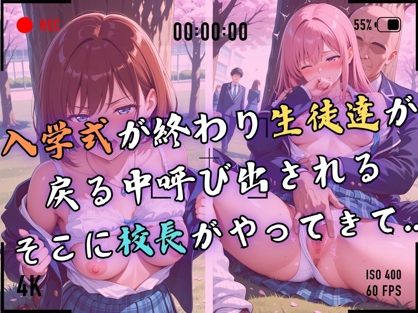 【4Kイラスト】1万3000人の生徒を抱いた校長による女子生徒への性指導（入学式編） 画像4