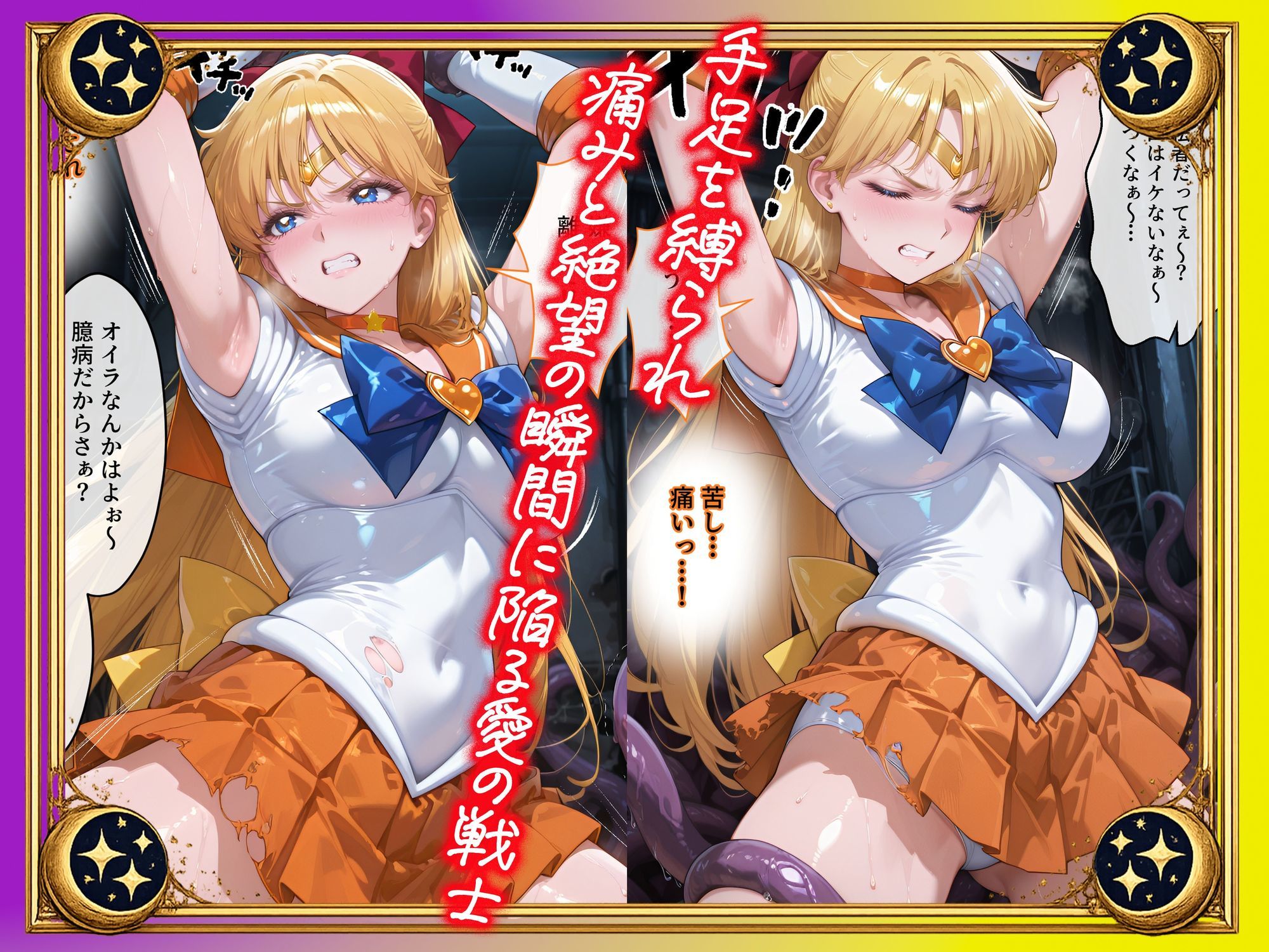 【セリフ付】悪魔に敗北〜快楽堕ちさせられた金の戦士編〜 画像3