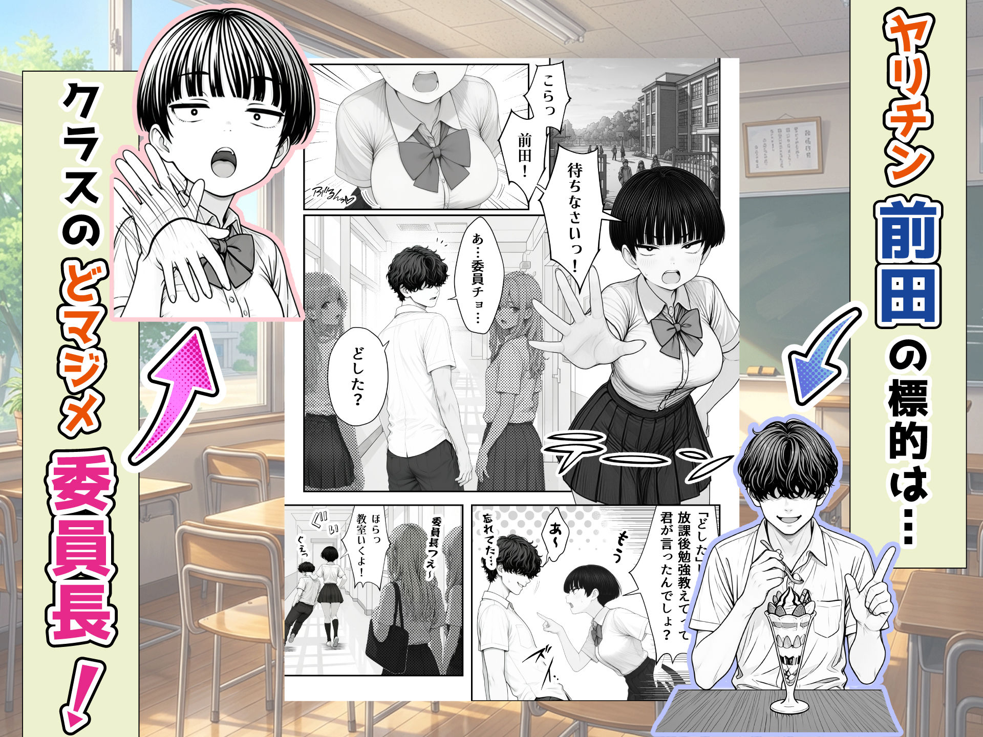 真面目でうるさい委員チョ〜の弱みを握ったヤリチンが1カ月限定恋人ごっこでHまでもっていく話 画像2