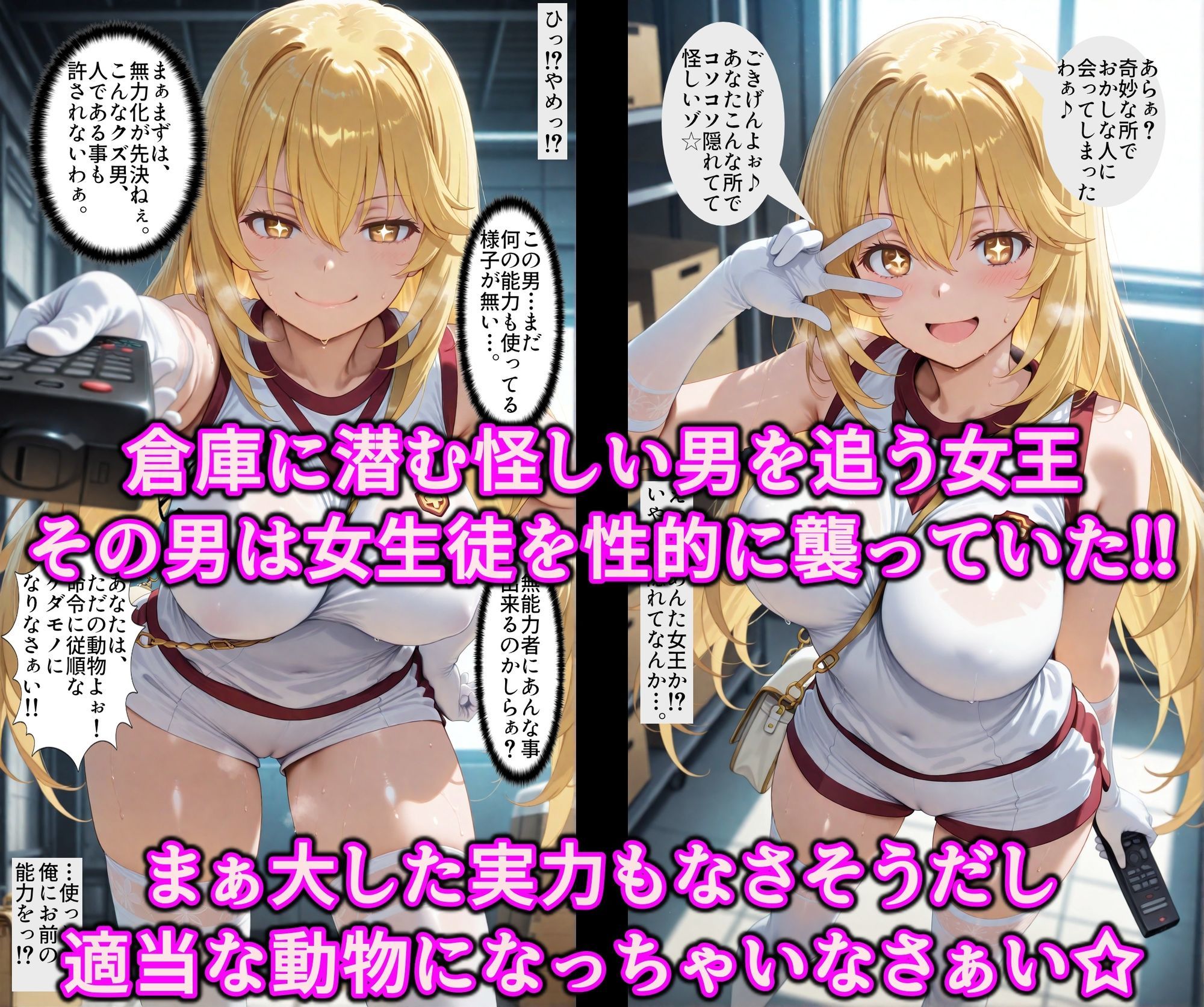 女王を逆洗脳で絶対服従の発情ネコ化！能力反射でエロい体の女王をマゾ洗脳♪何されてもアヘる俺専用の淫乱ペット 画像2