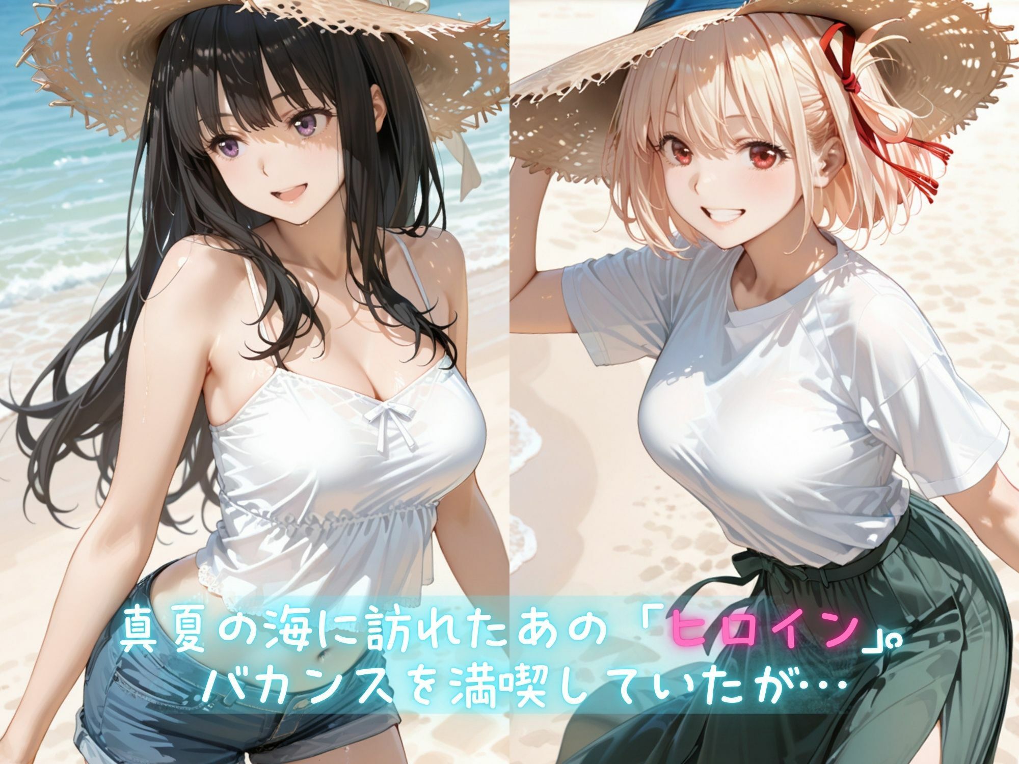 メス堕ちヒロイン  〜 た●な＆ち●と 夏の海編 〜 画像1