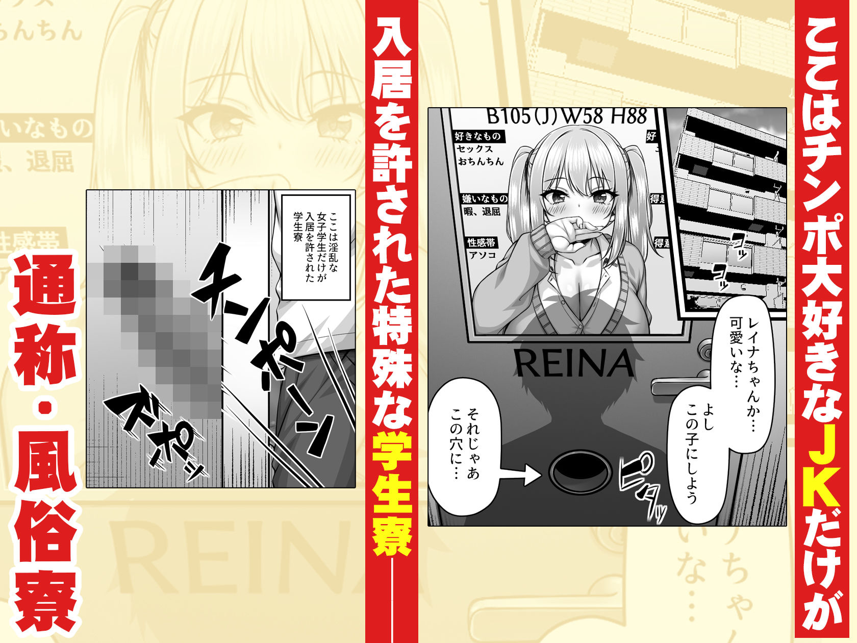 ここはチンポ大好きなJKだらけと噂の風俗寮 画像1