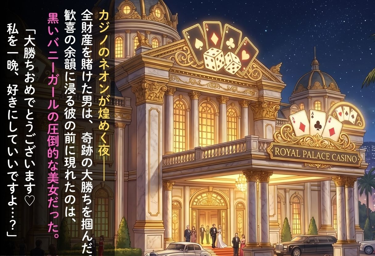 カジノで大勝利!VIP専用 バニーガールを朝までハメまくる話 月〇日のたわわ編 画像1