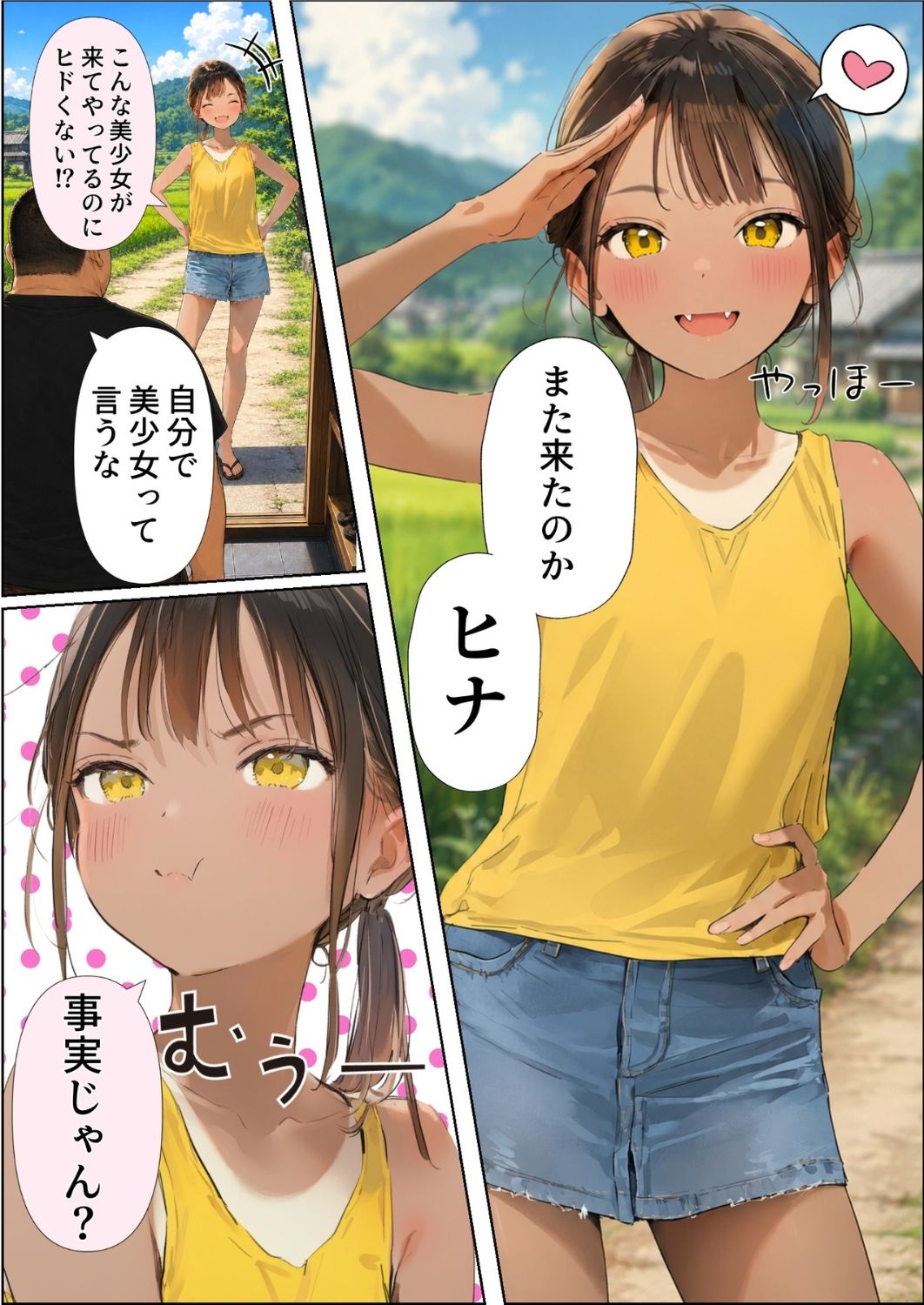 【ヒナと種付け夏休み】田舎に移住したら近所の褐色村娘と汗だくで・・・ 画像1