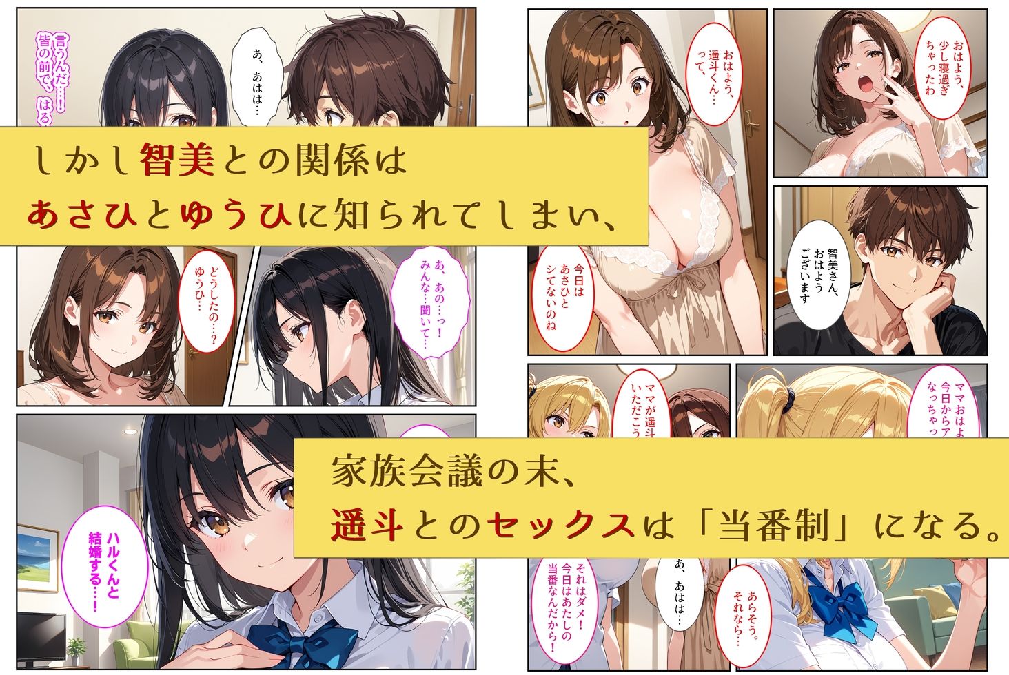 養子になったら爆乳義母と双子義妹に誘惑されて中出しセックスしています!〜孕ませバトル編〜 画像3