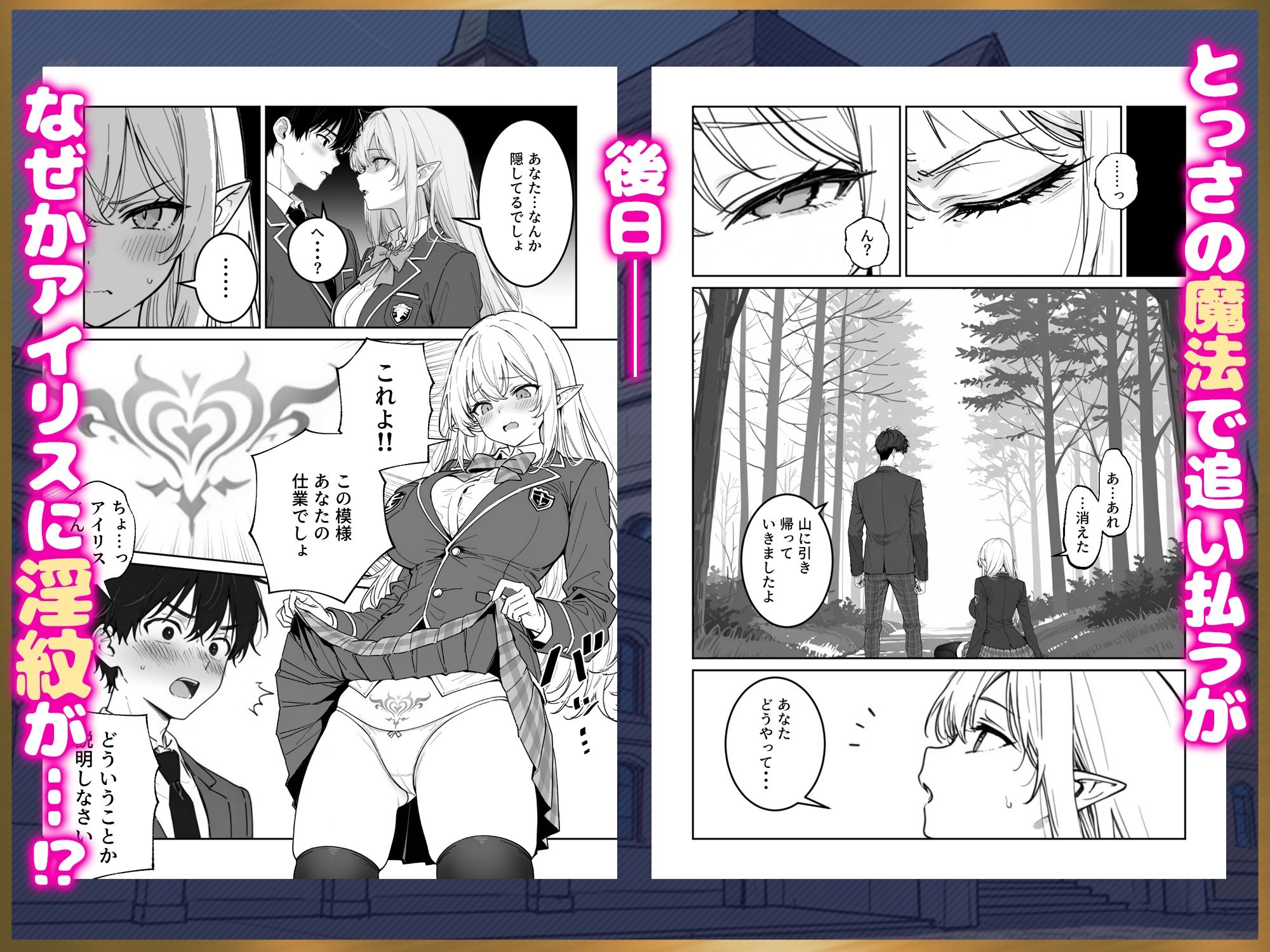 エリートお嬢様エルフが催淫魔法にかかってしまい中出しセックス中毒に！？ 画像2