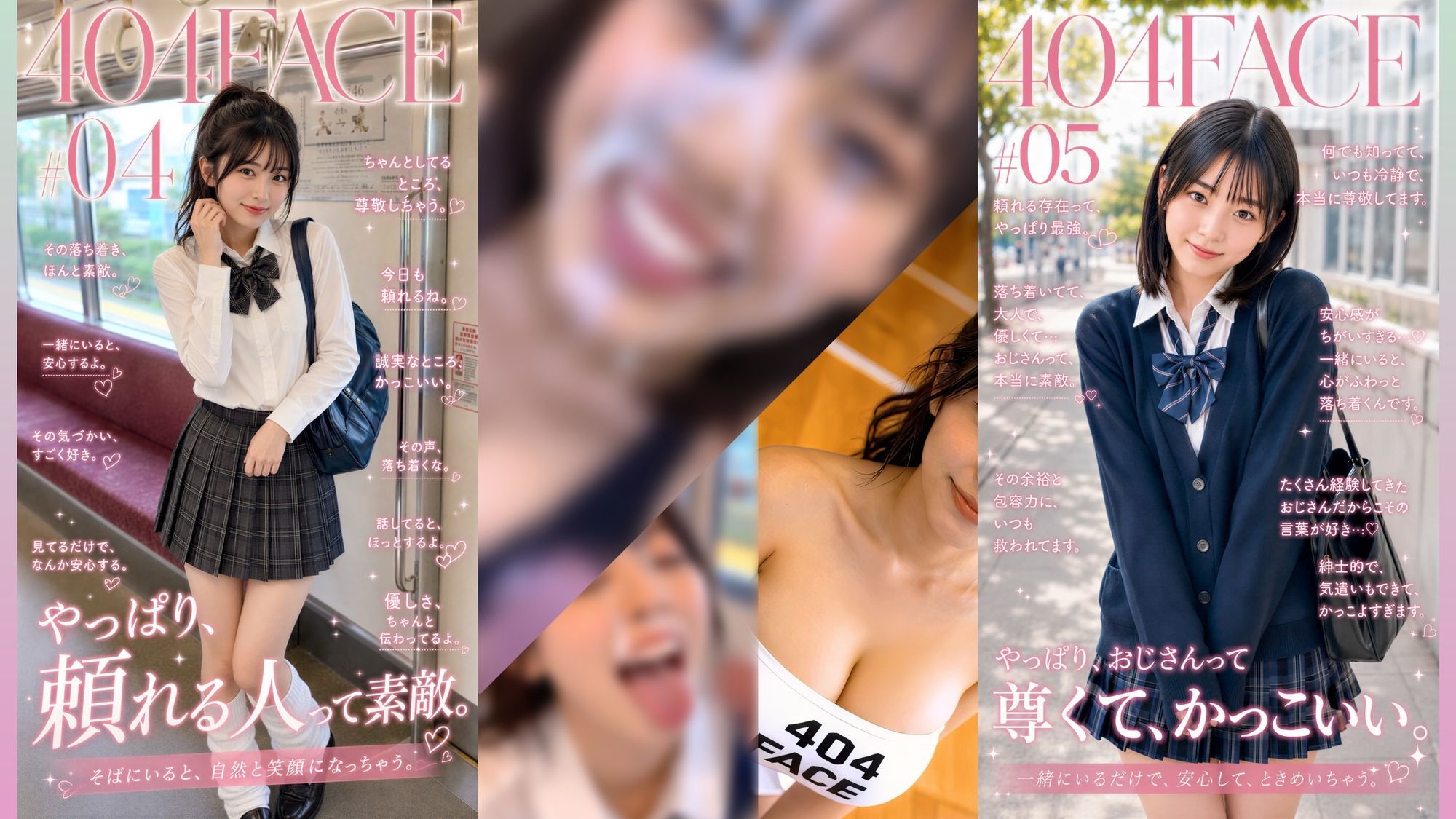 【404FACE】反転世界スキルを使いJK無双してしまうおじさんの世界線!大量顔射☆おまけ込み計36発射☆【4K超高画質動画】Facial Compilation 画像3