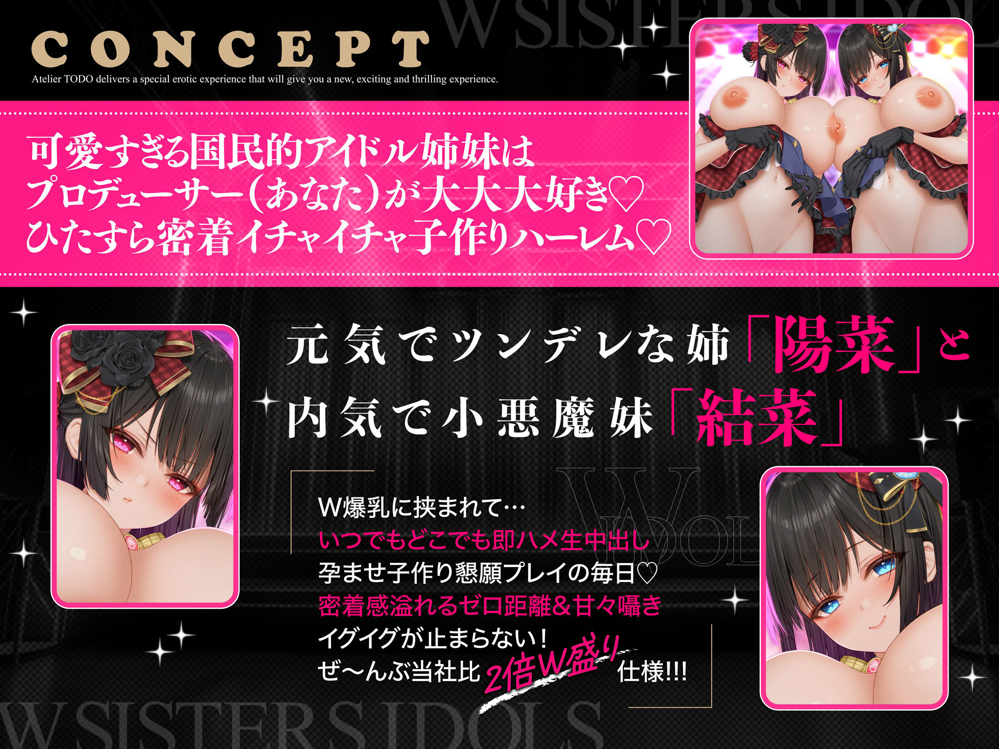 国民的双子Wアイドル姉妹排卵日孕ませ懇願!イクイク子作り性交ASMR 碧棺らむだ・成町茎【KU100】 画像4