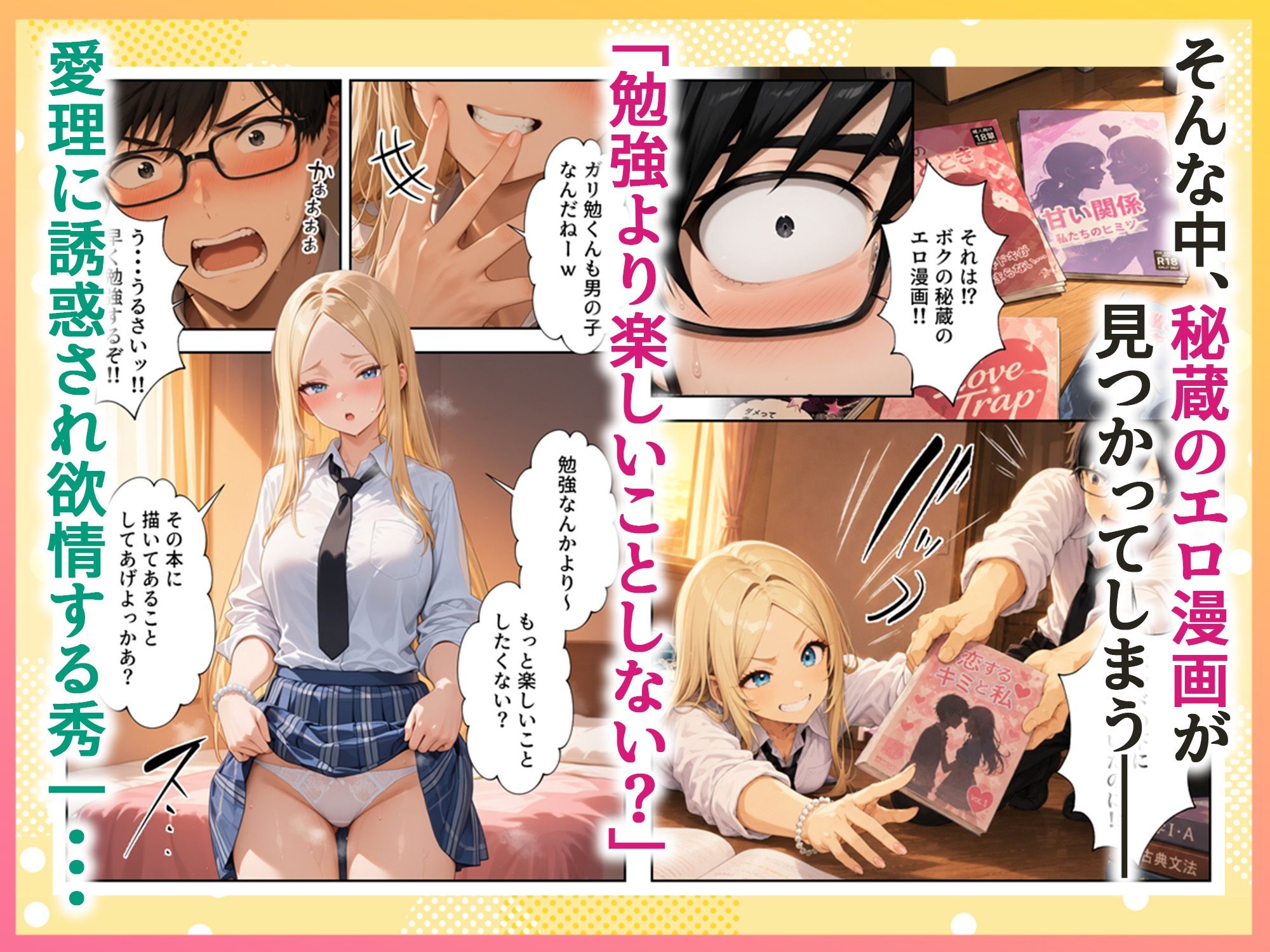 勉強嫌いな1軍ギャル達とデカチンがり勉くん 画像3