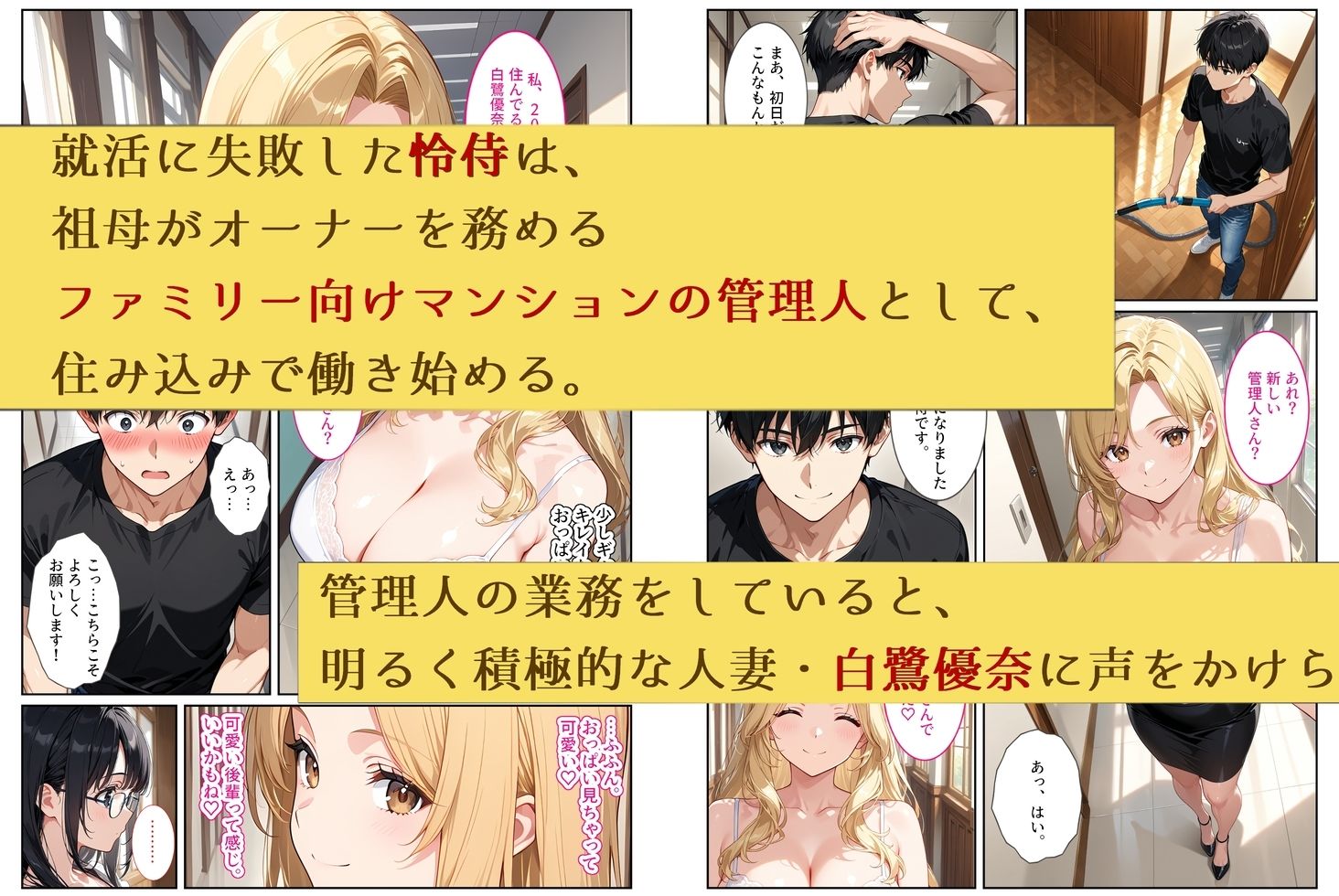 ファミリー向けマンションの管理人になったら欲求不満の人妻たちと秘密のセフレになりました！ 画像1