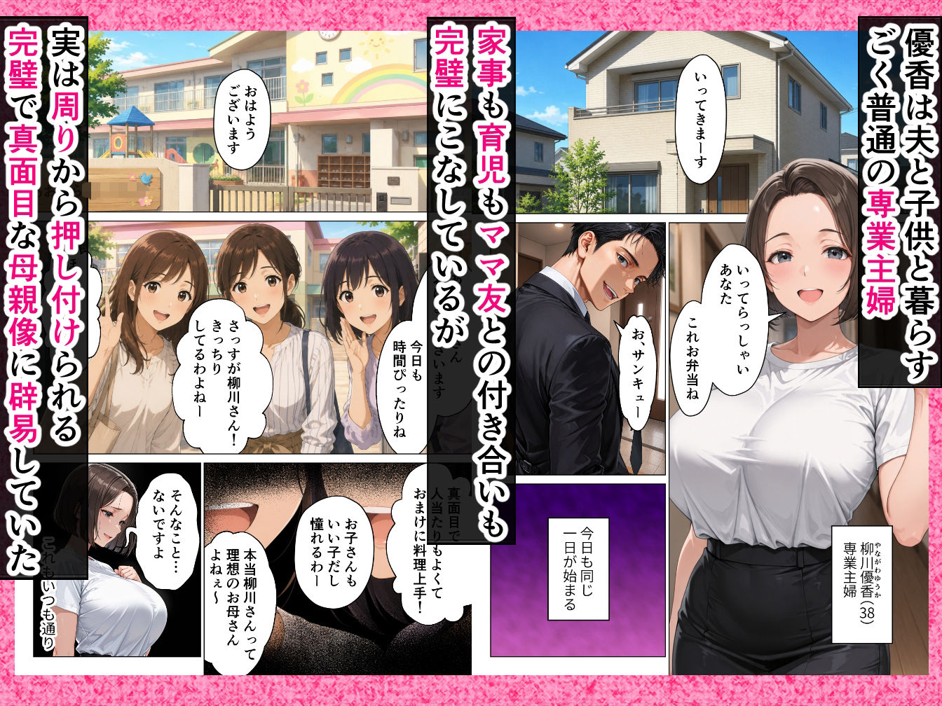 パパ友に弱みを握られ嫌々だったはずなのにデカチンの虜になって中出し懇願してしまいました 画像1