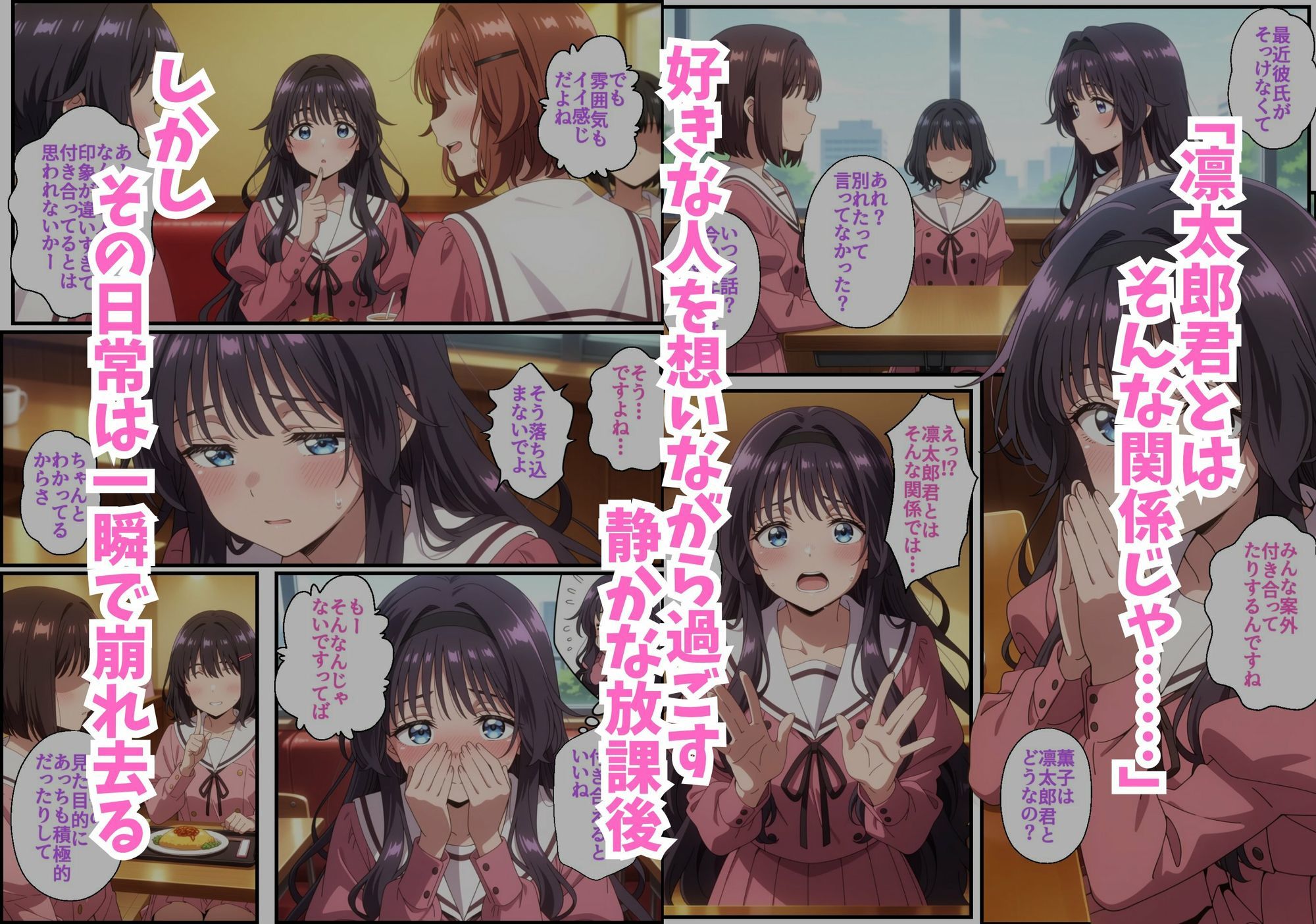 お嬢様学園に通う薫子は他人セックスに発情して喰われちゃう話 画像1