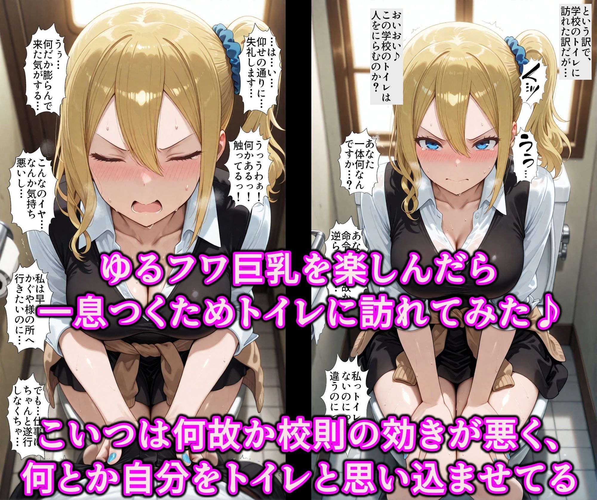 かぐや様達をエロ支配したい!!校則洗脳で生徒全員いいなり発情♪精子ベトベトでチンポ媚びる淫乱性奴 画像5