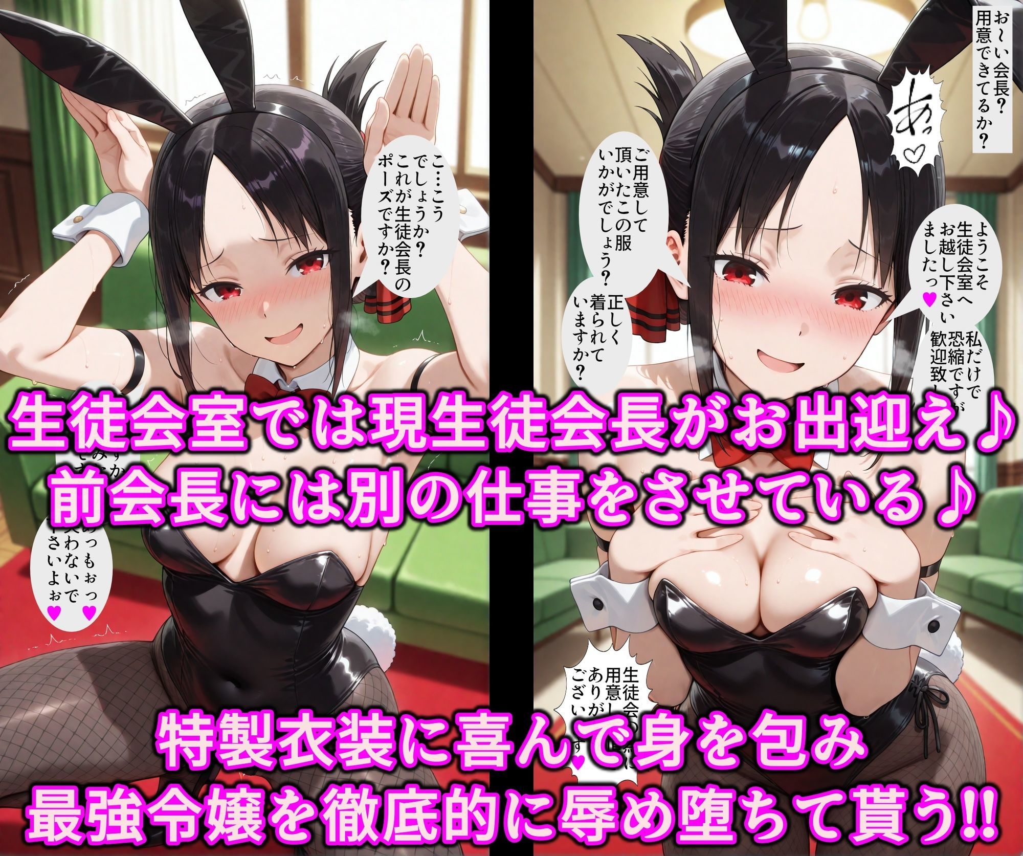 かぐや様達をエロ支配したい!!校則洗脳で生徒全員いいなり発情♪精子ベトベトでチンポ媚びる淫乱性奴 画像8