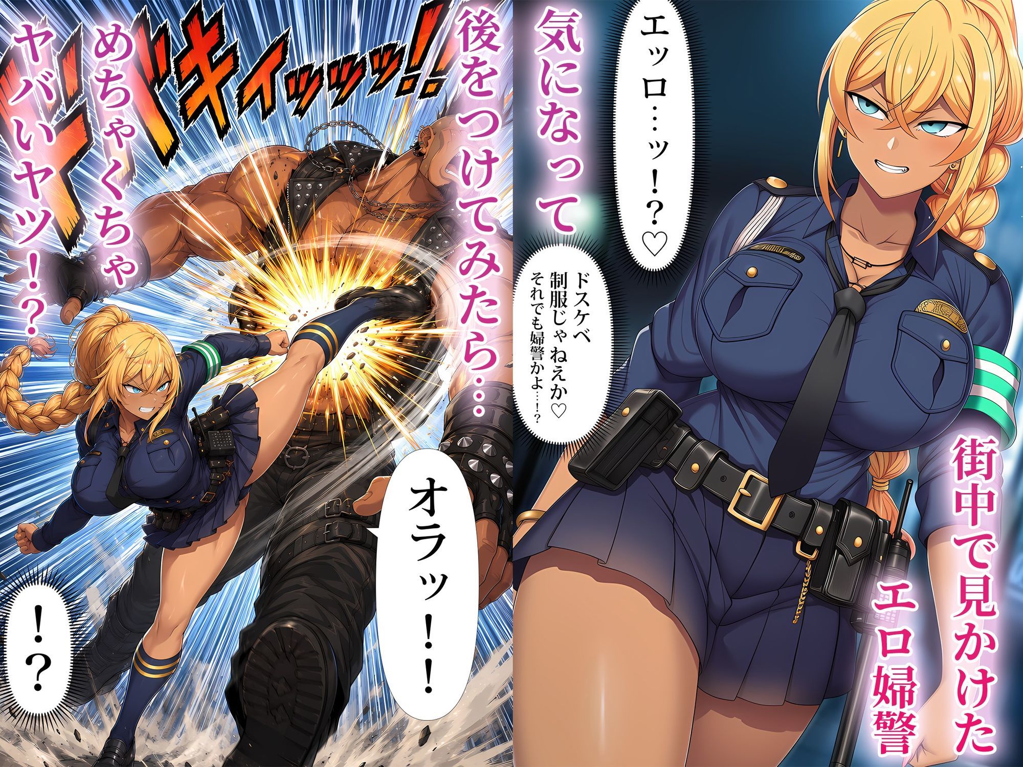 非モテの俺が武闘派ギャル婦警をエロい目で見てたらなぜか性奴●志願してきた 画像1
